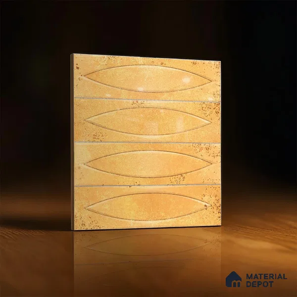 Patterned Wall Tile TL 05749 B Tones Irish Orange 1 ft x 1 ft Ceramic Glossy Finish - 9 mm | Suitable for Living Room, Bedroom, Kitchen, Bathroom | Please Expect a Slight Variation of Pattern