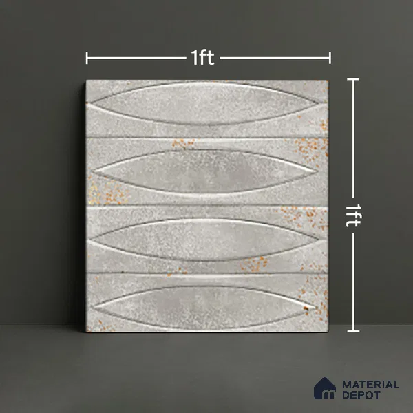 Patterned Wall Tile TL 05749 E Tones Irish Fog 1 ft x 1 ft Ceramic Glossy Finish - 9 mm | Suitable for Living Room, Bedroom, Kitchen, Bathroom | Please Expect a Slight Variation of Pattern