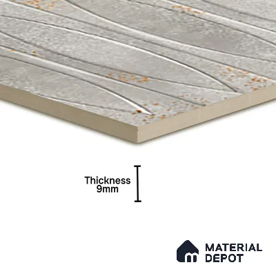Patterned Wall Tile TL 05749 E Tones Irish Fog 1 ft x 1 ft Ceramic Glossy Finish - 9 mm | Suitable for Living Room, Bedroom, Kitchen, Bathroom | Please Expect a Slight Variation of Pattern