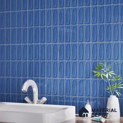 Faux Subway Look Glossy Finish Aqua Ceramic Wall Tile | TL 05752 E | 1 ft x 1 ft - 9 mm | Suitable For Kitchen, Bathroom & Living Room