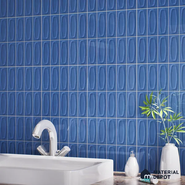 Faux Subway Look Glossy Finish Aqua Ceramic Wall Tile | TL 05752 E | 1 ft x 1 ft - 9 mm | Suitable For Kitchen, Bathroom & Living Room