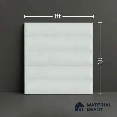 Faux Subway Wall Tile TL 05753 C Tones Ridge Sky 1 ft x 1 ft Ceramic Matte Finish - 9 mm | Suitable For Kitchen, Bathroom, Dining Area | Please Expect a Slight Variation of Pattern