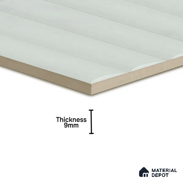 Faux Subway Wall Tile TL 05753 C Tones Ridge Sky 1 ft x 1 ft Ceramic Matte Finish - 9 mm | Suitable For Kitchen, Bathroom, Dining Area | Please Expect a Slight Variation of Pattern