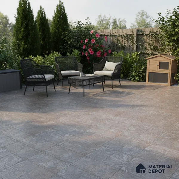 TL 05756 B Olive Highlighter 398x398 mm Matte Finish Vitrified Parking Tile -12 mm (Random Design)