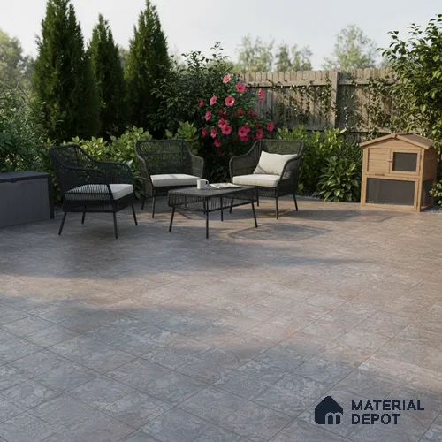 TL 05756 B Olive Highlighter 398x398 mm Matte Finish Vitrified Parking Tile -12 mm (Random Design)