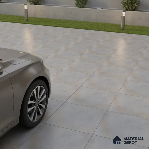 TL 05757 Anthracite Elegance 398x398 mm Matte Finish Vitrified Parking Tile -12 mm (Random Design) (Sample)