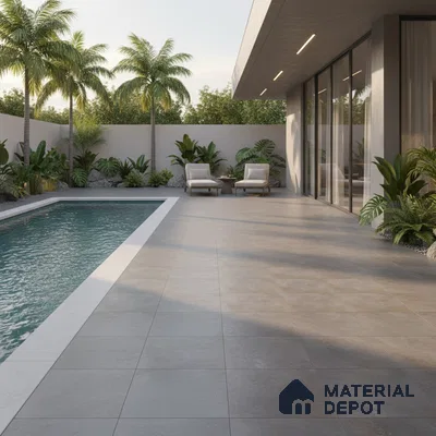 TL 05757 Anthracite Elegance 398x398 mm Matte Finish Vitrified Parking Tile -12 mm (Random Design) (Sample)