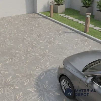TL 05757 B Anthracite Highlighter 398x398 mm Matte Finish Vitrified Parking Tile -12 mm (Random Design) (Sample)
