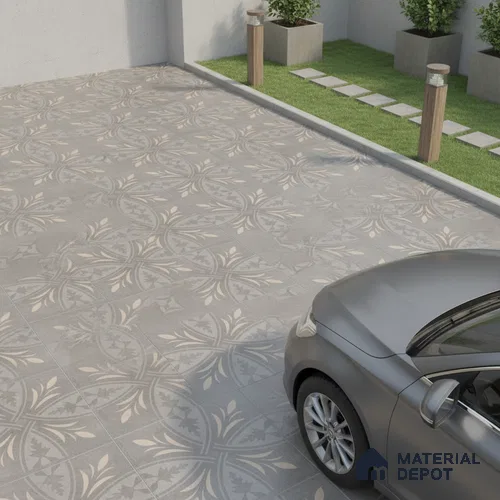 TL 05757 B Anthracite Highlighter 398x398 mm Matte Finish Vitrified Parking Tile -12 mm (Random Design)