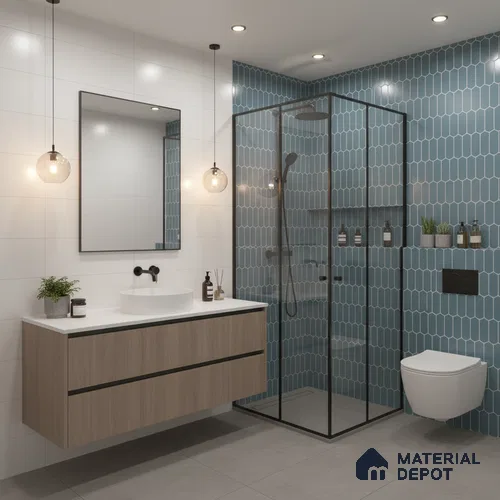 TL 05761 B Aqua Chromatic 600x300 mm Glossy Finish Ceramic Wall Tile - 7 mm | Please Expect a Slight Variation of Pattern