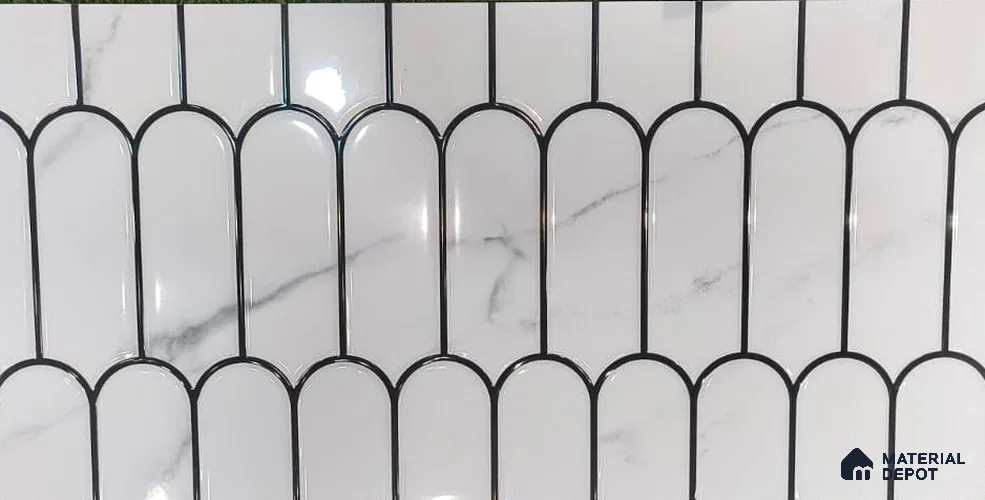 TL 05762 Satvario Chromatic HL 600x300 mm Glossy Finish Ceramic Wall Tile - 7 mm | Please Expect a Slight Variation of Pattern