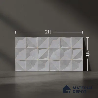 3D Wall Tile TL 05763 B Grey Portion 600x300 mm Glossy Finish Tile -9 mm