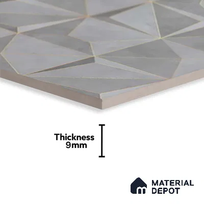 3D Wall Tile TL 05763 B Grey Portion 600x300 mm Glossy Finish Tile -9 mm