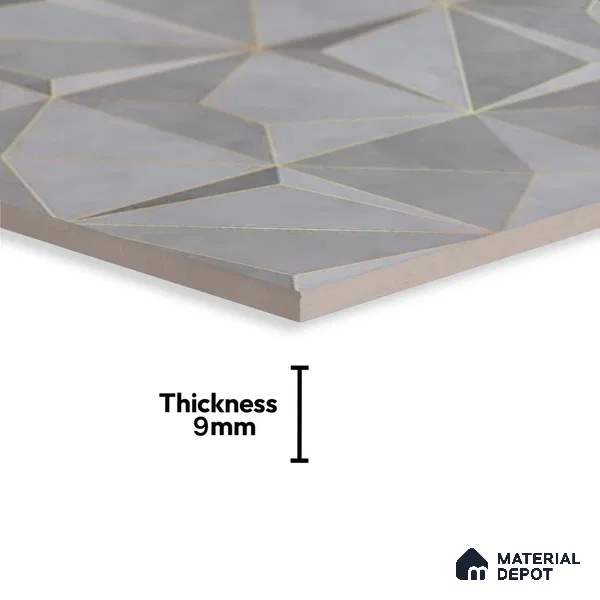 3D Wall Tile TL 05763 B Grey Portion 600x300 mm Glossy Finish Tile -9 mm