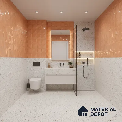 3D Wall Tile TL 05763 D Coral Portion 600x300 mm Glossy Finish Tile - 9 mm (Sample)