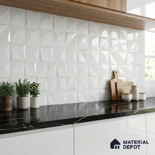 3D Wall Tile TL 05763 E Sea Portion 600x300 mm Glossy Finish Tile - 9 mm