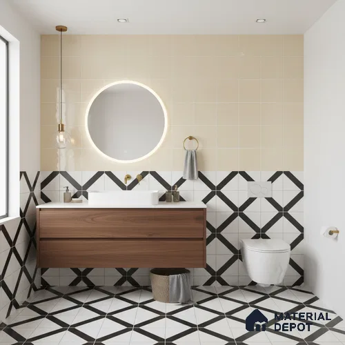 Faux Subway Wall Tile TL 05768 B Imola Peaky Decor 600x300 mm Glossy Finish Tile - 9 mm | Please Expect a Slight Variation of Pattern
