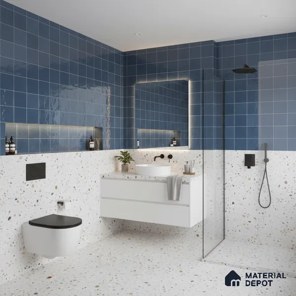 Faux Subway Wall Tile TL 05768 E Imola Ocean Decor 600x300 mm Glossy Finish Tile - 9 mm | Please Expect a Slight Variation of Pattern (Sample)