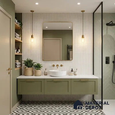 Faux Subway Wall Tile TL 05770 B Costa Glue Milky 600x300 mm Matte Finish Tile - 9 mm | Please Expect a Slight Variation of Pattern (Sample)