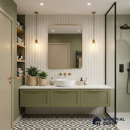 Faux Subway Wall Tile TL 05770 B Costa Glue Milky 600x300 mm Matte Finish Tile - 9 mm | Please Expect a Slight Variation of Pattern