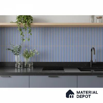 Faux Subway Wall Tile TL 05770 C Costa Glue Sky 600x300 mm Matte Finish Tile - 9 mm | Please Expect a Slight Variation of Pattern