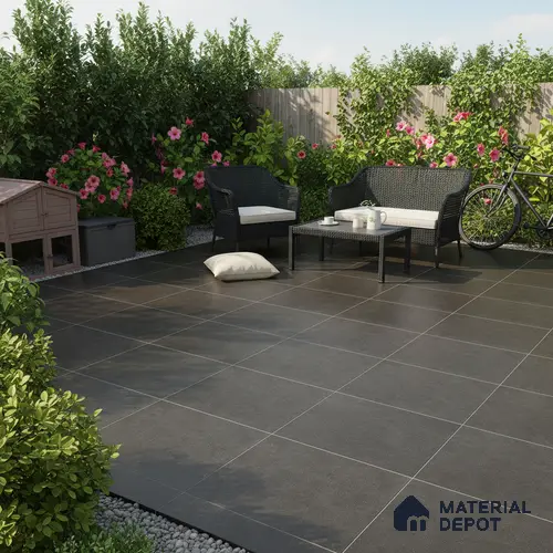 TL 05774 Coal Platinum Grey 400x400 mm Matte Finish Vitrified Parking Floor Tile - 12 mm | Pattern Alignment May Vary | 2-3 mm Spacer is Mandatory