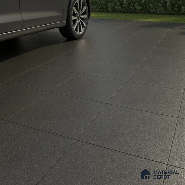 TL 05774 Coal Platinum Grey 400x400 mm Matte Finish Vitrified Parking Floor Tile - 12 mm | Pattern Alignment May Vary | 2-3 mm Spacer is Mandatory