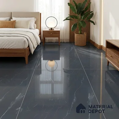 Marble Floor & Wall Tile TL 05812 C Gravier Soft Voila 2 ft x 4 ft Vitrified High Gloss Finish - 9 mm | 4 Random Design | Suitable for Living Room, Bedroom, Bathroom