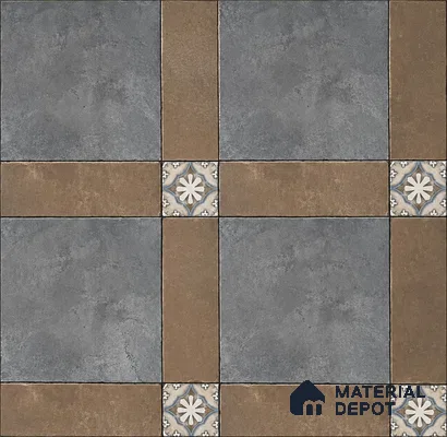 Moroccan Floor & Wall Tile TL 05821 Inox Prime Green 600x600 mm Matte Finish Vitrified Wall & Floor Tile - 9 mm | Suitable For Balcony, Courtyard, Corridor | Please Expect a Slight Variation of Pattern