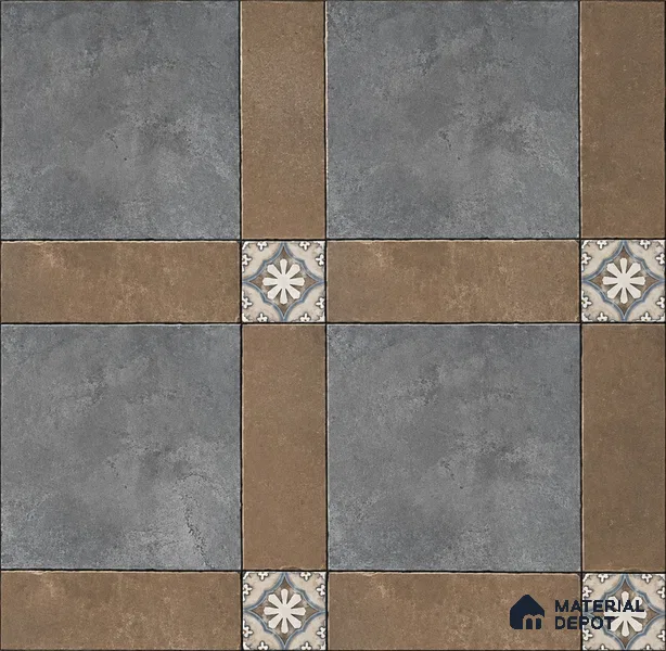 Moroccan Floor & Wall Tile TL 05821 Inox Prime Green 600x600 mm Matte Finish Vitrified Wall & Floor Tile - 9 mm | Suitable For Balcony, Courtyard, Corridor | Please Expect a Slight Variation of Pattern