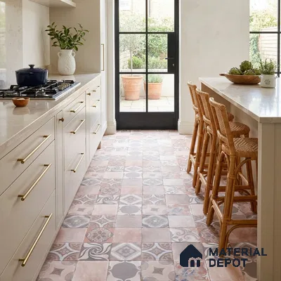 Moroccan Floor & Wall Tile TL 05823 Brown Argilla 600x600 mm Matte Finish Vitrified Wall & Floor Tile - 9 mm | Suitable For Kitchen, Balcony, Dining Area | Please Expect a Slight Variation of Pattern