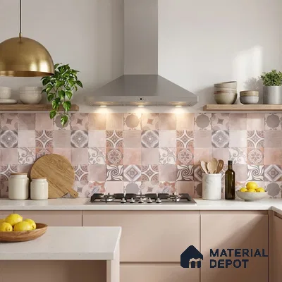 Moroccan Floor & Wall Tile TL 05823 Brown Argilla 600x600 mm Matte Finish Vitrified Wall & Floor Tile - 9 mm | Suitable For Kitchen, Balcony, Dining Area | Please Expect a Slight Variation of Pattern