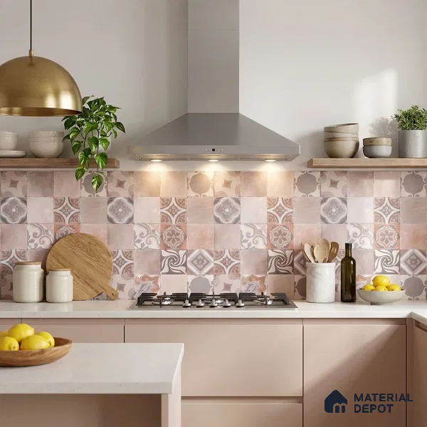 Moroccan Floor & Wall Tile TL 05823 Brown Argilla 600x600 mm Matte Finish Vitrified Wall & Floor Tile - 9 mm | Suitable For Kitchen, Balcony, Dining Area | Please Expect a Slight Variation of Pattern