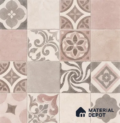 Moroccan Floor & Wall Tile TL 05824 Fusion Argilla 600x600 mm Matte Finish Vitrified Wall & Floor Tile - 9 mm | Suitable For Kitchen, Balcony, Dining Area | Please Expect a Slight Variation of Pattern