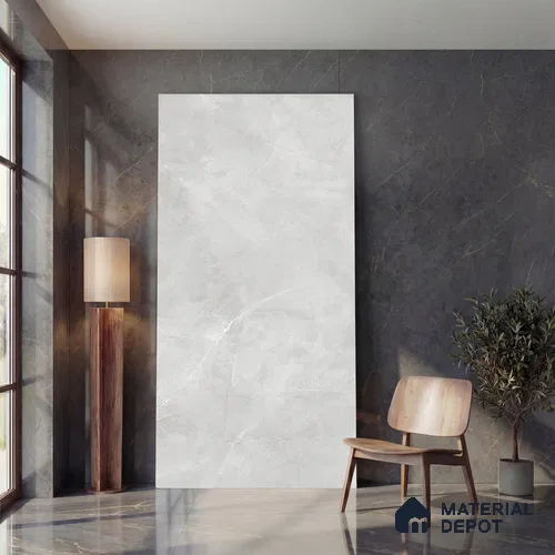 Marble Look Wall & Floor Tile TL 05842 Quantum Pulpis 8 ft x 4 ft Matte Finish Vitrified Large Format Tile - 9 mm | Suitable for Living Room, Bedroom, Office | Adhesive and Spacers Must be Used During Installation