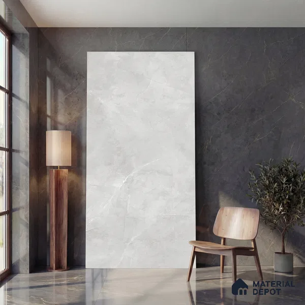 Marble Look Wall & Floor Tile TL 05842 Quantum Pulpis 8 ft x 4 ft Matte Finish Vitrified Large Format Tile - 9 mm | Suitable for Living Room, Bedroom, Office | Adhesive and Spacers Must be Used During Installation