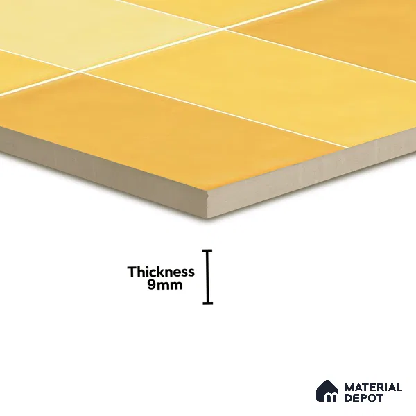 Subway Wall Tile TL 05848 B Tones Toffee Delight 2 ft x 1 ft Ceramic Glossy Finish - 9 mm | Suitable for Bathroom, Kitchen & Backsplashes | Please Expect a Slight Variation of Pattern