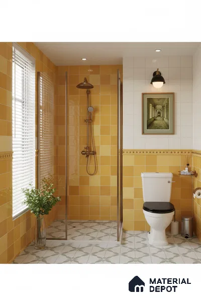 Subway Wall Tile TL 05848 B Tones Toffee Delight 2 ft x 1 ft Ceramic Glossy Finish - 9 mm | Suitable for Bathroom, Kitchen & Backsplashes | Please Expect a Slight Variation of Pattern (Sample)