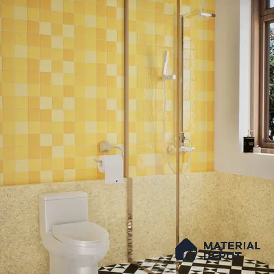 Subway Wall Tile TL 05848 B Tones Toffee Delight 2 ft x 1 ft Ceramic Glossy Finish - 9 mm | Suitable for Bathroom, Kitchen & Backsplashes | Please Expect a Slight Variation of Pattern