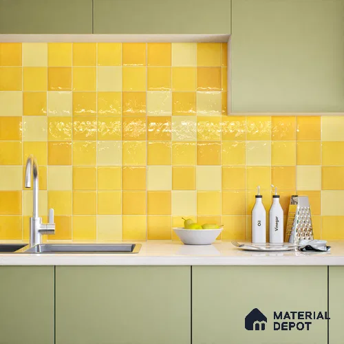 Subway Wall Tile TL 05848 B Tones Toffee Delight 2 ft x 1 ft Ceramic Glossy Finish - 9 mm | Suitable for Bathroom, Kitchen & Backsplashes | Please Expect a Slight Variation of Pattern