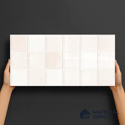 Subway Wall Tile TL 05848 C Tones Pearl Essence 2 ft x 1 ft Ceramic Glossy Finish - 9 mm | Suitable for Bathroom, Kitchen & Backsplashes | Please Expect a Slight Variation of Pattern
