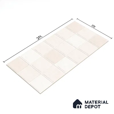 Subway Wall Tile TL 05848 C Tones Pearl Essence 2 ft x 1 ft Ceramic Glossy Finish - 9 mm | Suitable for Bathroom, Kitchen & Backsplashes | Please Expect a Slight Variation of Pattern
