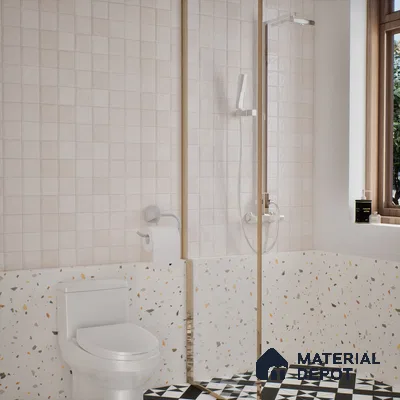 Subway Wall Tile TL 05848 C Tones Pearl Essence 2 ft x 1 ft Ceramic Glossy Finish - 9 mm | Suitable for Bathroom, Kitchen & Backsplashes | Please Expect a Slight Variation of Pattern