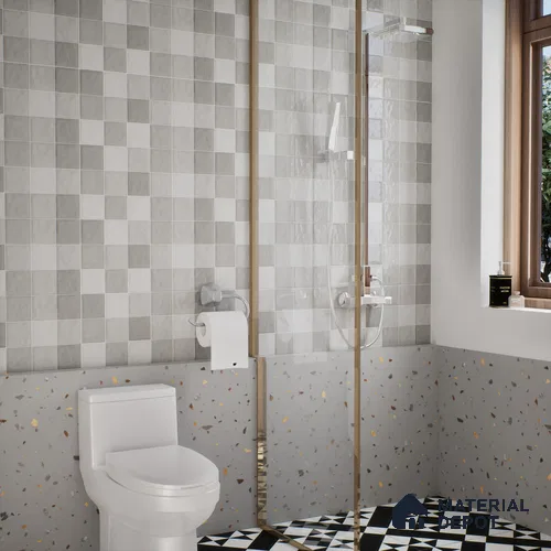 Subway Wall Tile TL 05848 D Tones Storm Cloud 2 ft x 1 ft Ceramic Glossy Finish - 9 mm | Suitable for Bathroom, Kitchen & Backsplashes | Please Expect a Slight Variation of Pattern