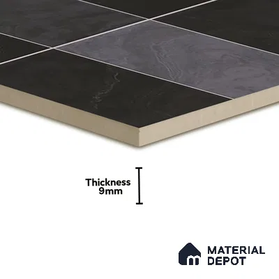 Subway Wall Tile TL 05848 E Tones Midnight Plus 2 ft x 1 ft Ceramic Glossy Finish - 9 mm | Suitable for Bathroom, Kitchen & Backsplashes | Please Expect a Slight Variation of Pattern