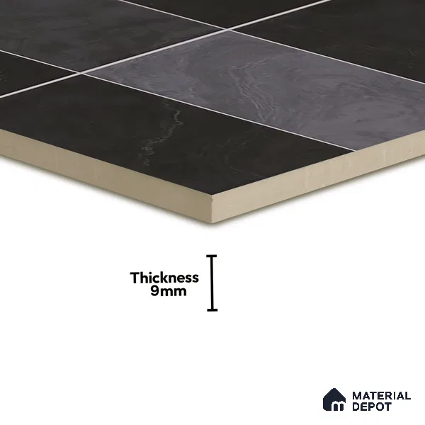 Subway Wall Tile TL 05848 E Tones Midnight Plus 2 ft x 1 ft Ceramic Glossy Finish - 9 mm | Suitable for Bathroom, Kitchen & Backsplashes | Please Expect a Slight Variation of Pattern