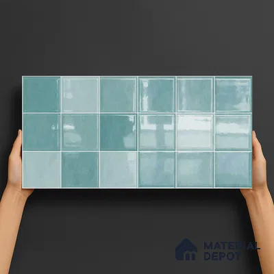 Subway Wall Tile TL 05848 F Tones Twilight Haze 2 ft x 1 ft Ceramic Glossy Finish - 9 mm | Suitable for Bathroom, Kitchen & Backsplashes | Please Expect a Slight Variation of Pattern