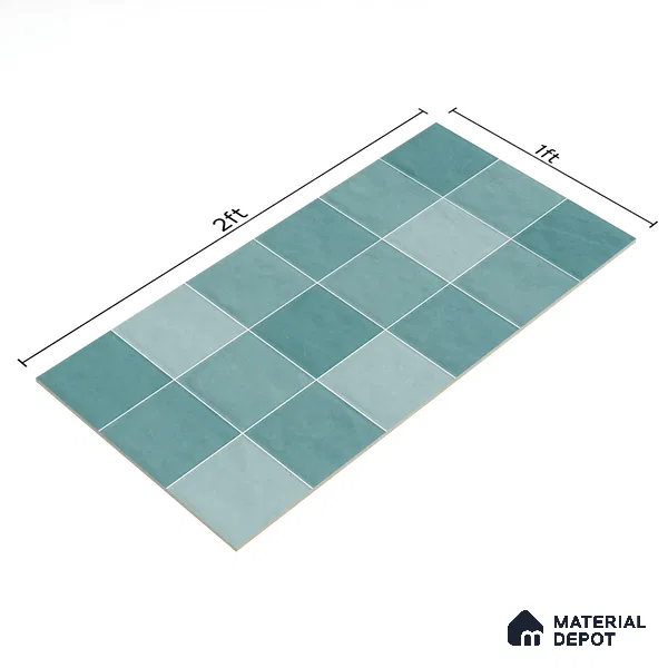 Subway Wall Tile TL 05848 F Tones Twilight Haze 2 ft x 1 ft Ceramic Glossy Finish - 9 mm | Suitable for Bathroom, Kitchen & Backsplashes | Please Expect a Slight Variation of Pattern