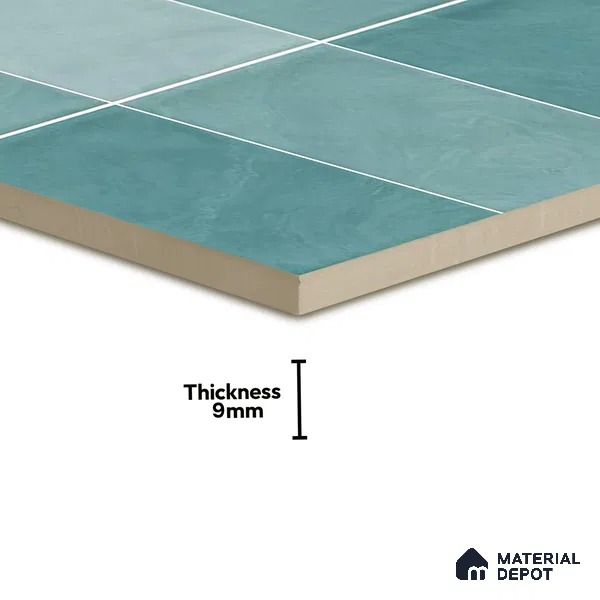 Subway Wall Tile TL 05848 F Tones Twilight Haze 2 ft x 1 ft Ceramic Glossy Finish - 9 mm | Suitable for Bathroom, Kitchen & Backsplashes | Please Expect a Slight Variation of Pattern