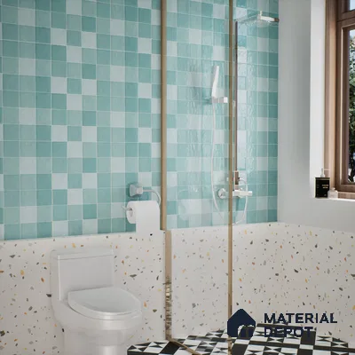 Subway Wall Tile TL 05848 F Tones Twilight Haze 2 ft x 1 ft Ceramic Glossy Finish - 9 mm | Suitable for Bathroom, Kitchen & Backsplashes | Please Expect a Slight Variation of Pattern